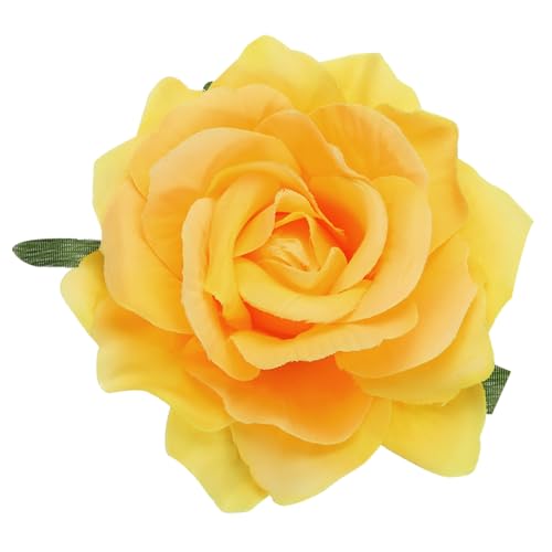 MECCANIXITY 1 pince cheveux rose fleur 4 pouces jaune