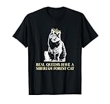 Les vraies reines ont une mère chatte - maman chatte de la forêt sibérienne T-Shirt