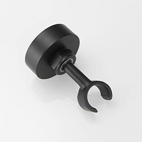 Soporte de latón ajustable para teléfono de ducha negro mate 4