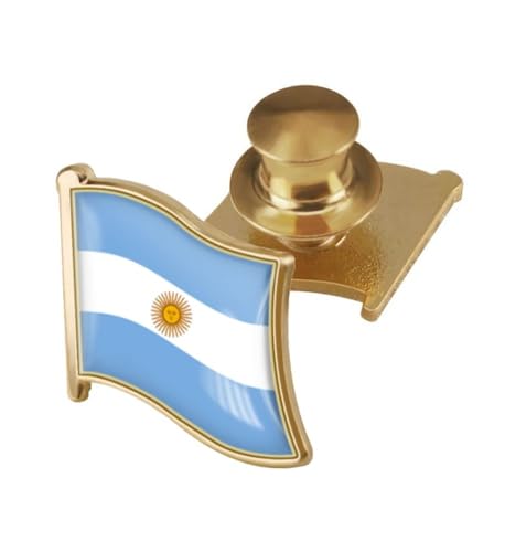 Image of vmcoatdu Country Flag Backs Locking Pin Keepers Locking Clasp Pin Badge International Travel Brooch Metal Alloy Souvenir Pin 0.75x0.7 Inch Small Pin