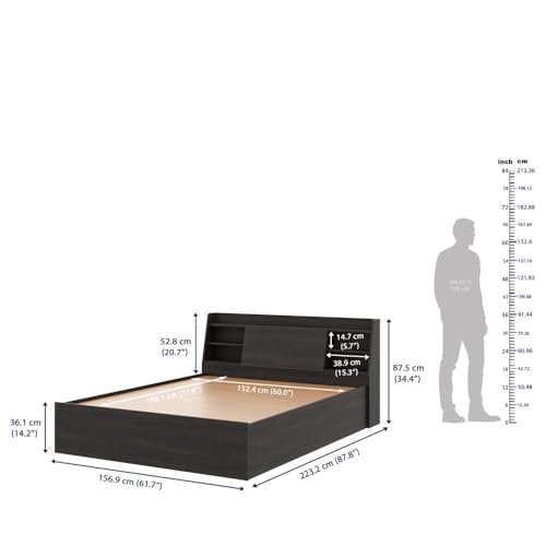 Image of Wakefit Bed | 1 Yr Warranty | King Size Bed, Comes with Storage Box, Noise Free, Density: 680-750 kg /m, Termite & Borer Resistant, Fits Mattresses Up to 8 Inches(Leo 78 x 72 - Wyoming Maple)