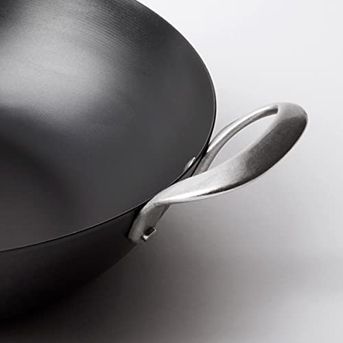 Greenpan X Food 52 Five Two Essentials: Carbon Steel 12" Wok With Foldable Rack, Pfas-Free, Multi Clad, Induction, Dishwasher Safe, Oven Safe, Black #TOP3