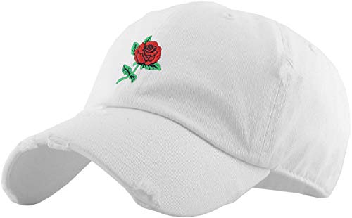 Image of Rose Flowers Love Good Vibes Men Women Dad Hat Baseball Cap Adjustable Unisex