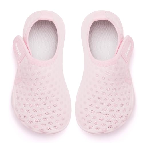 Racqua Baby Wasserschuhe Kleinkind Aqua Pool Schuhe Strand Schwimmen Meer rutschfest Schnell Trocken im Freien leichte Schuhe Kleinkinder Mädchen Rosa 22