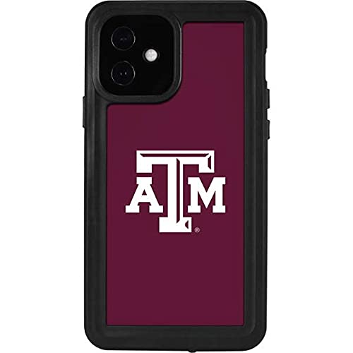 Skinit Waterproof Phone Case Compatible with iPhone 12 - Officially Licensed Texas A&M University TAM Design