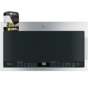 GE PVM9005SJSS Profile 2.1 Cu. Ft. Over-the-Range Sensor Microwave Oven Stainless Steel Bundle with 2 YR CPS Enhanced Protection Pack