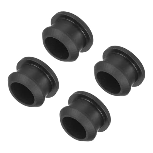 Image of MECCANIXITY Silicone Snap in Locking Hole Plugs,Rubber Panel Seal Cover Flush Type Panel Round for Kitchen Rubber Bulkheads Waterproof Sealing Plugs 14mm /0.55 Inch Diameter Black,Pack of 4