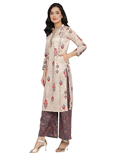 Image of Ahalyaa Women's Digital Print Velvet Kurta With Palazzo (AHKUPZ-COMBO-411-12-13)