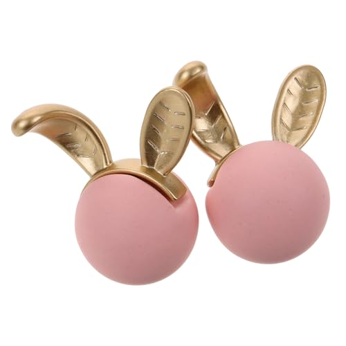 LIFKOME Pomos para Armarios Infantiles 2 Piezas Diseño Conejito Rosa Pequeño para Cajones y Puertas de Muebles Tiradores Decorativos Creativos para Habitación