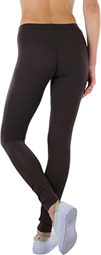Image of ToBeInStyle Women's Skinny Fit Cotton Full Length Leggings Tights - Regular and Plus Sizes