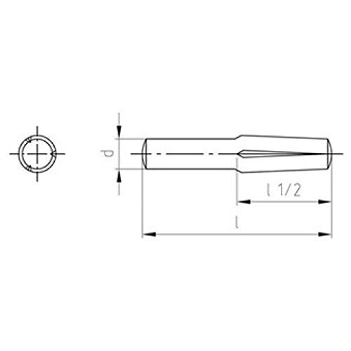 Steckkerbstifte DIN 1474 1.4305 6X12 (VPE 100 Stk)
