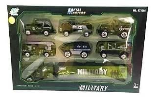 Image of DANDUR Mini Military Army Vehicle Toy Set with Transport Truck Carrier Missile Launcher & Armored Jeep for Infants, Toddlers Or Preschool Children