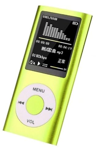 Sd Kart — Mp3 Çalar Ses Kayıt Fm Radyo Girişli Mp4 Player 1.8 Inç Renkli Ekran Yeşil