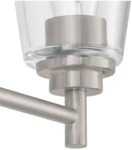 Miniatura 4 de Hampton Bay Wakefield - Lámpara de tocador de baño de 31 pulgadas con 4 luces de níquel cepillado