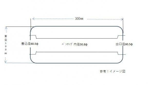 Amazon | 中間タイコ 100φ×300mm 差込 60.5φ 出口 60.5φ 4輪 車 