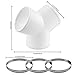 Duct Splitter for Exhaust 3 Way Duct Connector ABS Duct Connector Fan Dryer Vent Hose 6 Inch Y Shape for 4 Inch Hose (4 Inch)