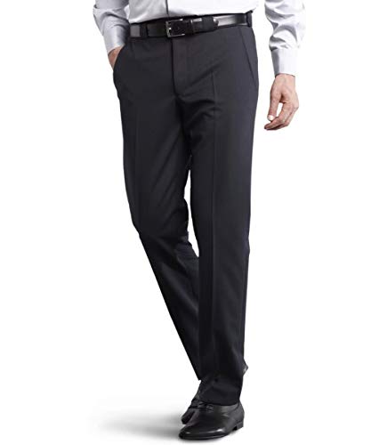 Pantalon homme Roma MEYER laine marine gabardine fine classique chic