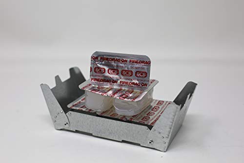 BCB Adventure Ltd Firedragon Combo Set (Firedragon Cocina + Firedragon Solid) Cocina de Combustible y Combustible sólido  Plata, 8,67 en x 9.45 In