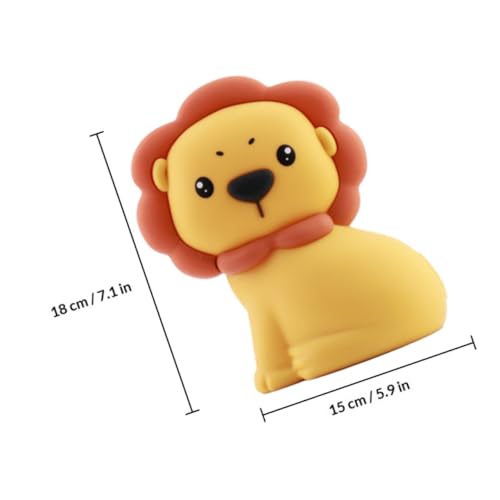 Lámpara de noche BESPORTBLE de silicona con diseño de león miniatura 2