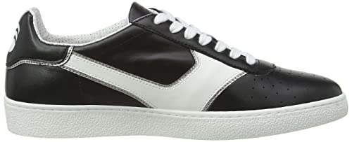 Image of PANTOFOLA D'ORO 1886 Men's Modena Oxford Flat, Nero /Silver /Bianco, 5.5 UK