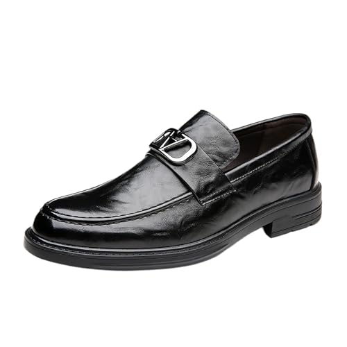 Men's Casual Leather Shoes, Slip-On Moccasins, Breathable & Comfortable Dress Shoes for Men, Perfect for Business Casual, Leisure