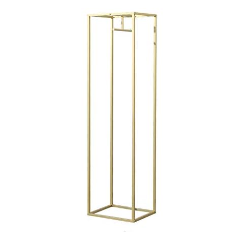FURVOKIA Clothes Retail Heavy Duty Metal Garment Racks,Clothing Store Hanger Storage Shelves,Floor-Standing Display Rack (Gold Square Tube, 75" H) Cover