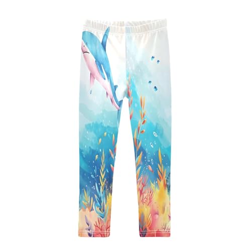 Toddler Girls Leggings Printed Yoga Pants Leggings Shark Coral for Kids