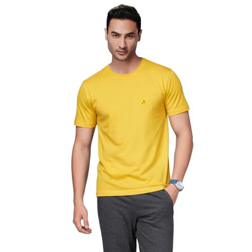 Image of AMUL COMFY Men's Cotton Plain Round Neck Half Sleeve Casual T-Shirts