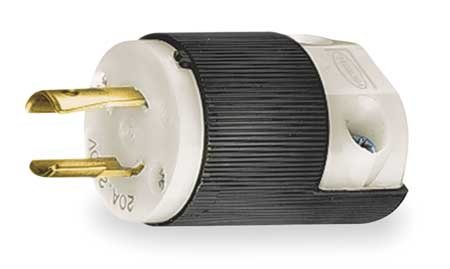20A Twist-Lock Plug 2P 2W 250VAC L2-20P BK/WT