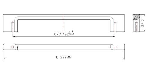 Image of Richelieu Hardware BP8160192195 Armadale Collection 7 9 /16 in (192 mm) Center Brushed Nickel Contemporary Cabinet Pull (Pack of 2)