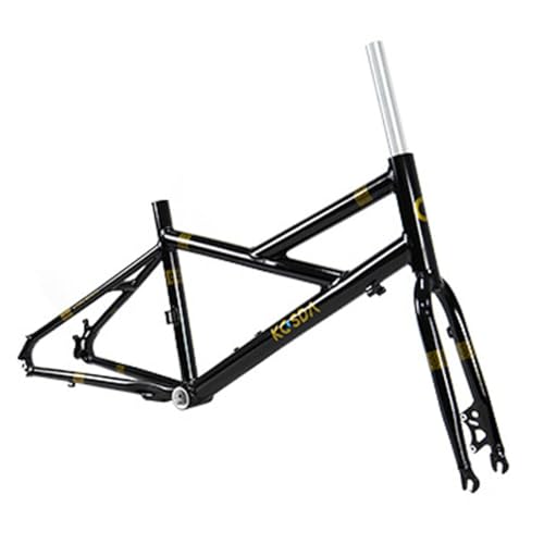 BSFHQS Road Bike Framesets Disc Brake Bikes Frame Aluminum Alloy Rigid Frame 20er BMX Frames,Support 406-451 Wheelset Quick Release Bikes Frame F100mm R135mm QR(Black)