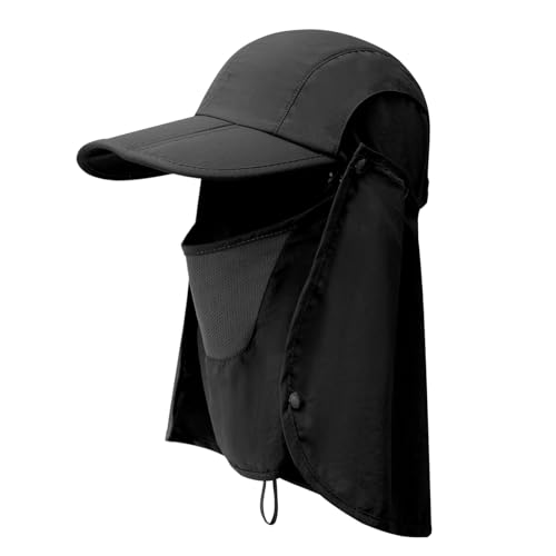 Chapeau de soleil visage et cou pliable pour éviter les coups de soleil en camping