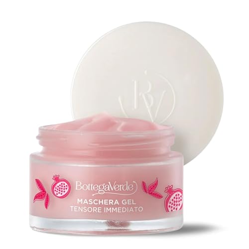 Bottega Verde - Estratti di bellezza - Maschera gel - con acqua di Melograno da economia circolare e The rosso (50 ml) - tensore immediato