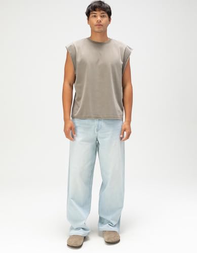 Rsq Mens Extra Baggy Jeans, Lt Stone, 32X324