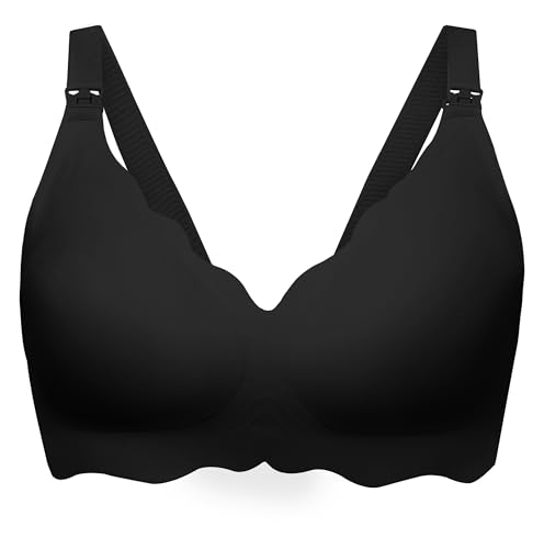 Angelhood Reggiseni per allattamento al seno Ultra Comfort Senza Cuciture Reggiseno Premaman Senza Fili Gravidanza...