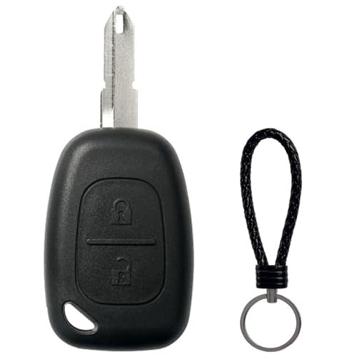 SUPALAND Coque Clé Compatible pour Renault Kangoo Master Trafic Opel Vauxgall Vivaro Nissan Primastar TéLéCommande Coque Voiture 2 Boutons avec Lame
