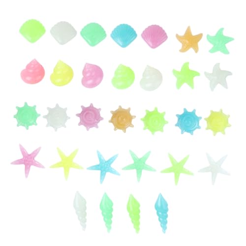 OFFSCH 70pcs Decorative Pebbles Glow in The Dark Aquarium Rocks Luminous Pebbles Fluorescent Pebble Stone Home Decor Glowing Gravel for Aquarium Decor Rocks Ocean Fish Tank
