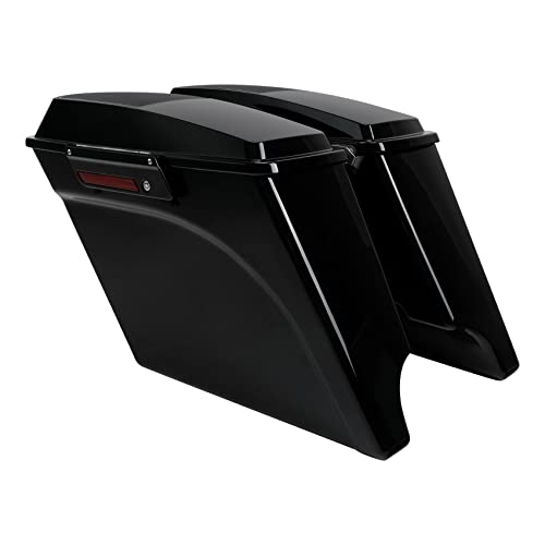 Alforjas TCMT extendidas de 5 pulgadas con tapa para altavoz de 6x9 pulgadas, con cierres cromados o negros, compatibles con modelos Harley Touring (1994-2013) miniatura 2