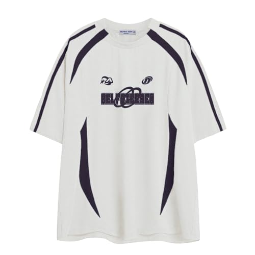 Aelfric Eden Oversized T Shirt Men 90s Shirt Unisex Streetwear Contrast Color Graphic Tees Casual Vintage Summer Tops