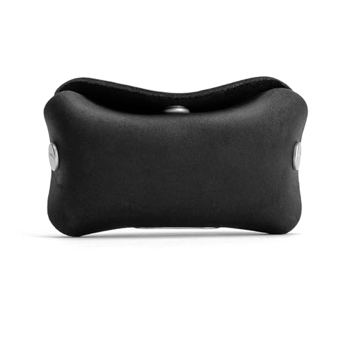 Image of Hidemont Dog Poop Bag Holder for Leash, Durable Leather Leakproof Pet Waste Bag Dispenser for Leashes, 20 Bags Included (Black)