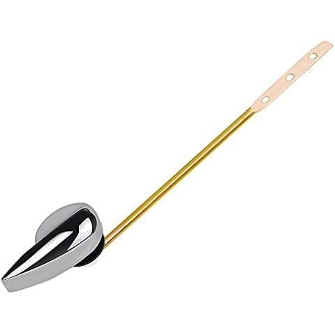 Toilet Flush Lever Handle Universal Toilet Handle Replacement for Most Toilet Tank,Stainless Steel Wrench and Metal Arm Lever(Front Mount) Cover