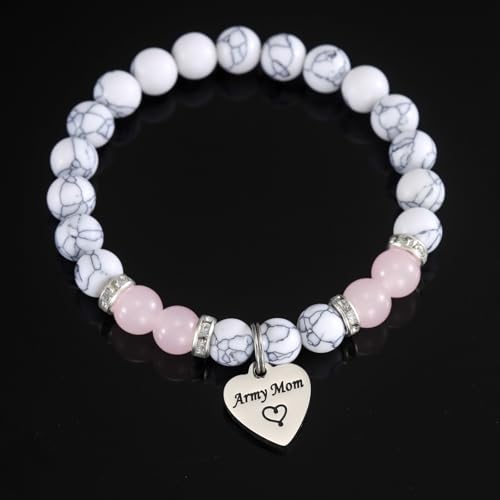 Kivosliv Army Mom Jewelry Gifts Women Birthday Proud Military Mothers Day Army Mom Bracelet3