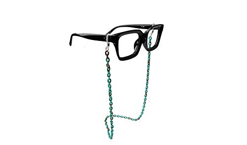 Sopaila Retro Tortoise Pattern Acrylic Eyeglass Chain Holder Necklace Sunglasses Strap Cords,Blue #TOP1