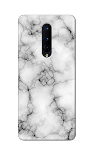Image of Light White Marble Texture Natural Pattern Hard Back Case Cover for OnePlus 8 (6.55 inch) Back Cover -(J5) VNS2230