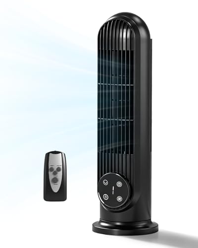 Karl home 2-in-1 Mini Tower Fan 16 Bladeless Floor/Wall-Mount Fan Black