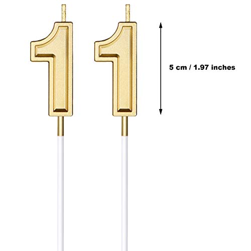 Nuanchu CO-NUANCHU-0424 11Th Birthday Candles Cake Number Candles Happy Birthday Cake Candles Topper Decoration thumb #1