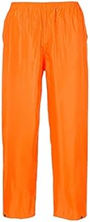 Portwest S441 Men's Lightweight Adjustable Waterproof Classic Rain Pants Navy, Small