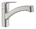 GROHE QUICKFIX Start Mitigeur monocommande évier de cuisine Start, douchette extractible 2 jets, installation facile, rotation 90°, finition supersteel, 30351DC1 (Import Allemagne)
