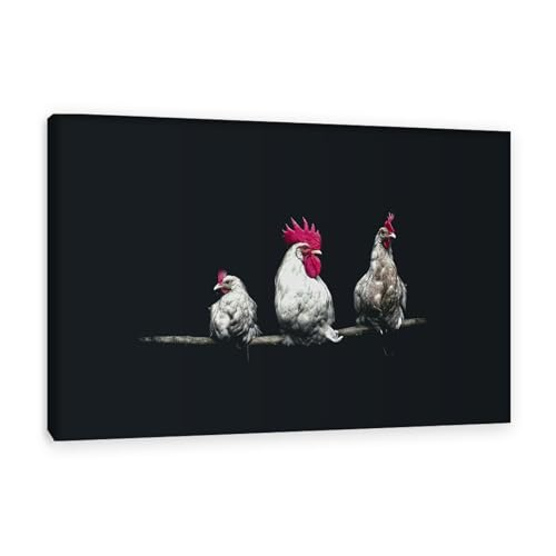 Impression sur toile animaux haut de gamme avec cadre interne en bois de 45x30cm