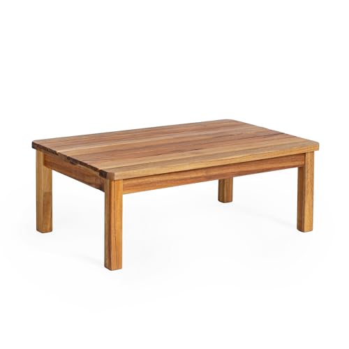 Martha Stewart Kids Outdoor Low Table: Acacia Wood Activity Desk for Play & Learning, Kids Picnic Table for Garden, Backyard, Porch, Patio & Outdoor Classroom Furniture | Measures 28